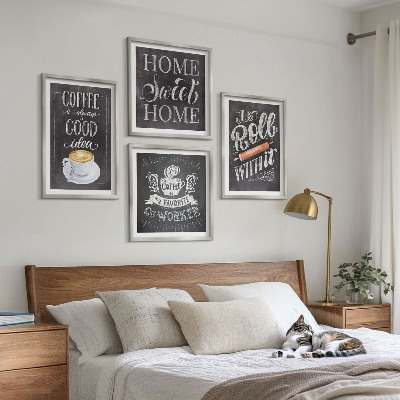 Multi-piece wall decor set Coffee roller home warmth