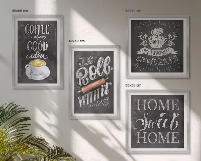 Multi-piece wall decor set coffee and home warmth theme