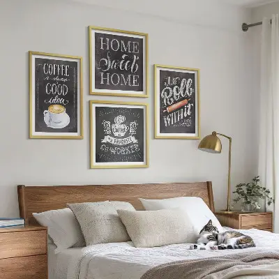 Multi-piece wall decor set coffee and home warmth theme