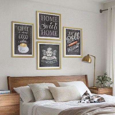 Multi-piece wall decor set Coffee roller home warmth