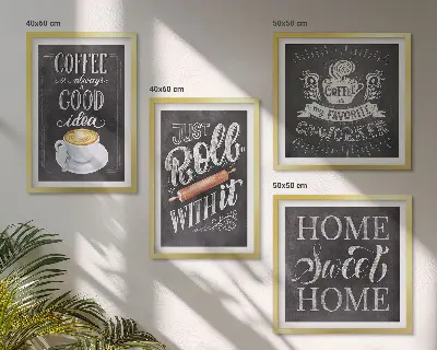 Multi-piece wall decor set coffee and home warmth theme