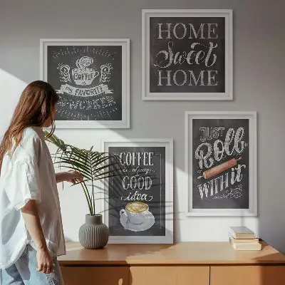 Multi-piece wall decor set coffee and home warmth theme