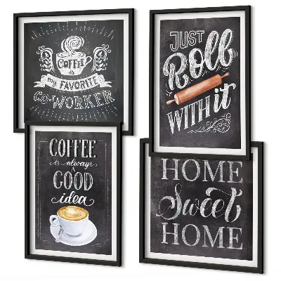 Multi-piece wall decor set coffee and home warmth theme