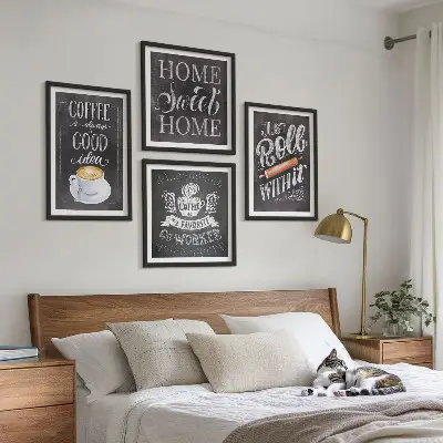 Multi-piece wall decor set coffee and home warmth theme