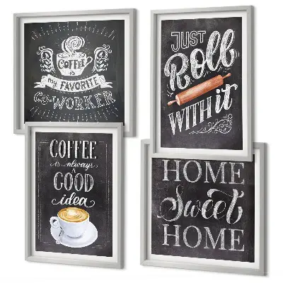 Multi-piece wall decor set coffee and home warmth theme