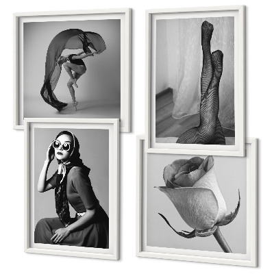 Wall art set Stylish portraits of elegant women