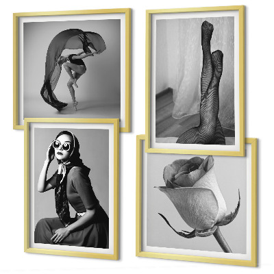 Wall art set Stylish portraits of elegant women