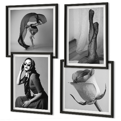 Wall art set Stylish portraits of elegant women