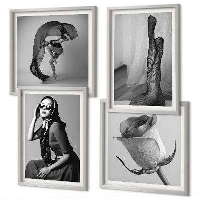 Wall art set Stylish portraits of elegant women