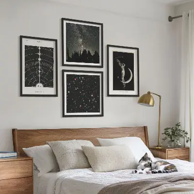 Solar system galaxy wall art set of 4 pieces