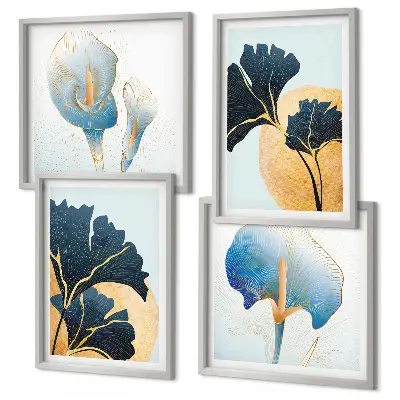 Multi-piece wall decor set featuring a lemon and wine portrait in the style of Kahlo