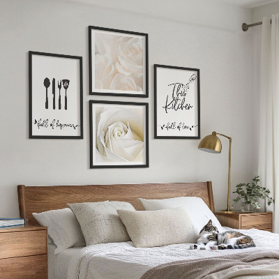 Wall art set Bauhaus geometric patterns