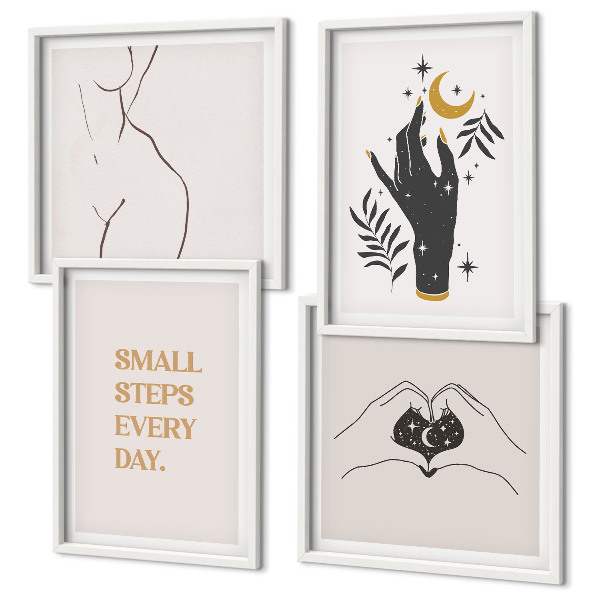 Wall art set Minimalist boho illustrations