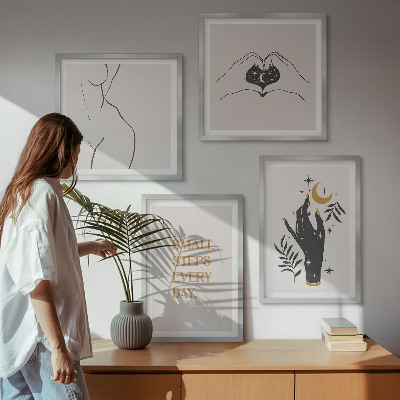 Wall art set Minimalist boho illustrations