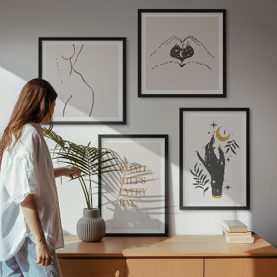 Wall art set Minimalist boho illustrations