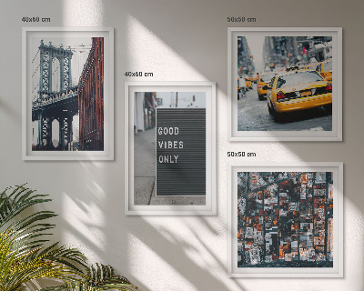 Multi-piece wall decor set Bridge city inscriptions bird's eye view