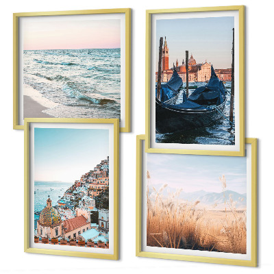 Wall art set Seaside views of Venice