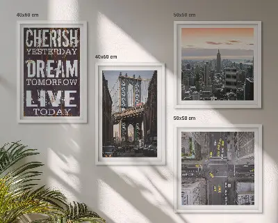 New York landscape wall art set with quotes