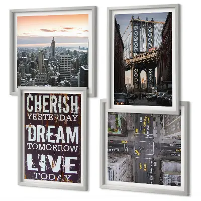 New York landscape wall art set with quotes