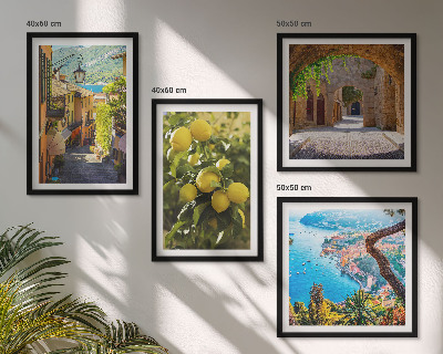 Multi-piece wall decor set Seaside streets, sea of ​​lemons