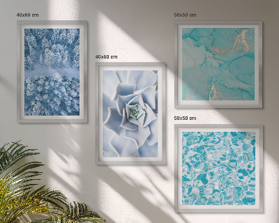 Multi-piece wall decor set Winter Forest Blue Flower