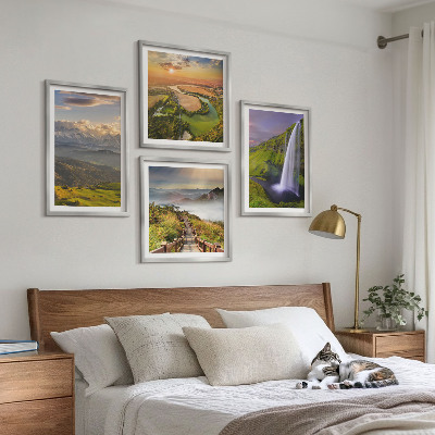 Multi-piece wall decor set Views of mountains, rivers, waterfalls