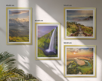 Multi-piece wall decor set Views of mountains, rivers, waterfalls