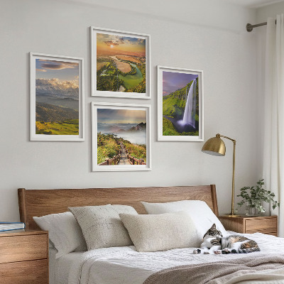 Multi-piece wall decor set Views of mountains, rivers, waterfalls