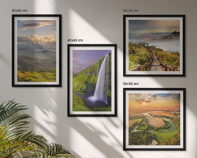 Multi-piece wall decor set Views of mountains, rivers, waterfalls