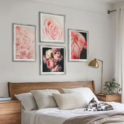 Multi-piece wall decor set Pastel pink flamingos