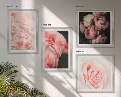 Multi-piece wall decor set Pastel pink flamingos