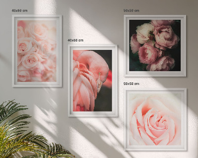 Multi-piece wall decor set Pastel pink flamingos