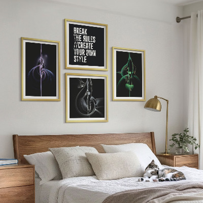 Multi-piece wall decor set Abstract black patterns