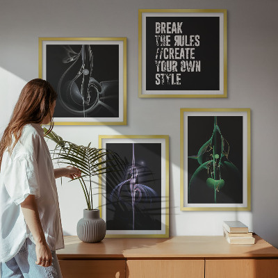 Multi-piece wall decor set Abstract black patterns