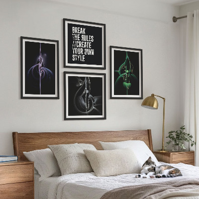 Multi-piece wall decor set Abstract black patterns