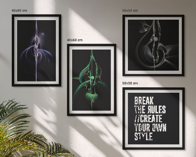 Multi-piece wall decor set Abstract black patterns