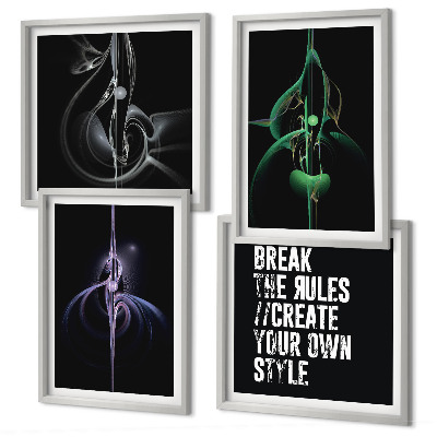 Multi-piece wall decor set Abstract black patterns