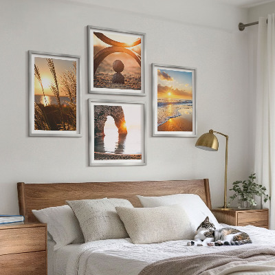 Multi-piece wall decor set Tranquil landscapes of the beach of the sun
