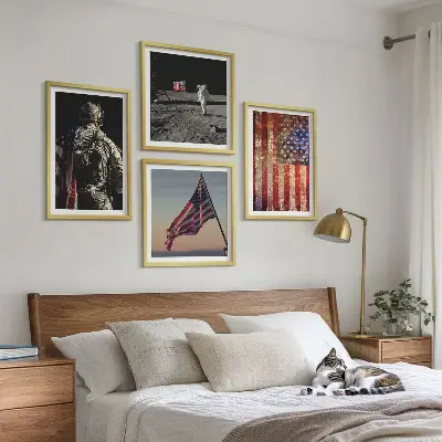 American USA flag wall art set decorative wall art set