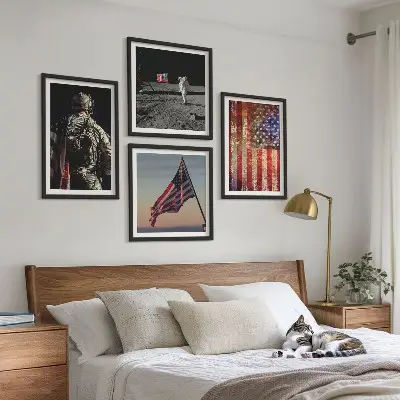 American USA flag wall art set decorative wall art set