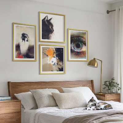 Wall art set Portrait of a woman, eye, colors, emotions