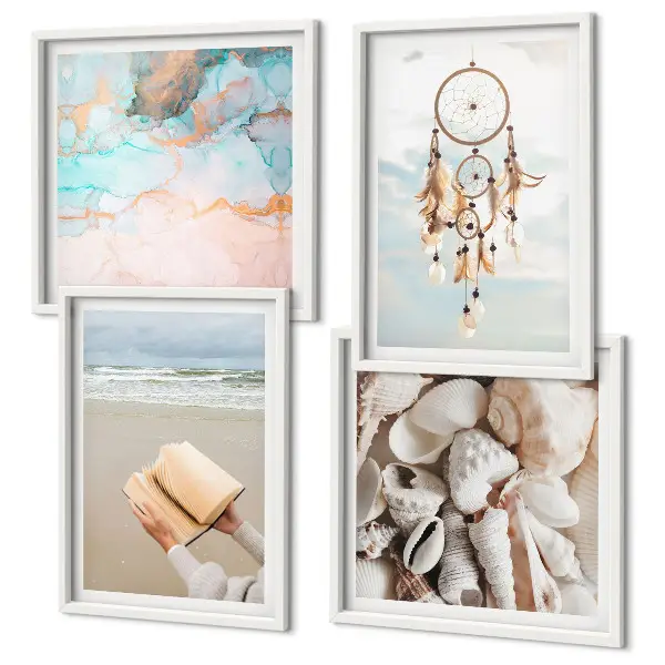 Sea shells boho wall decor multi-piece set