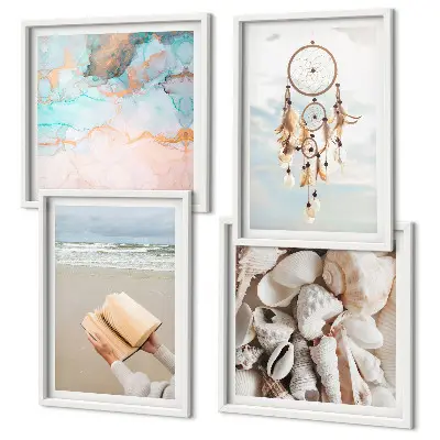 Sea shells boho wall decor multi-piece set
