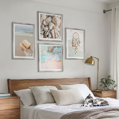 Multi-piece wall decor set Sea shells boho book