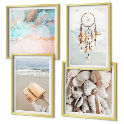 Sea shells boho wall decor multi-piece set