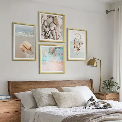 Sea shells boho wall decor multi-piece set