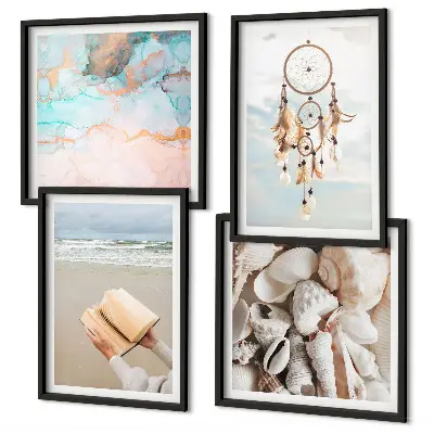 Sea shells boho wall decor multi-piece set