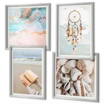 Sea shells boho wall decor multi-piece set
