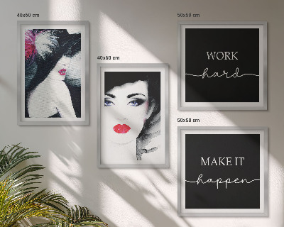 Wall art set Portraits of women with lips
