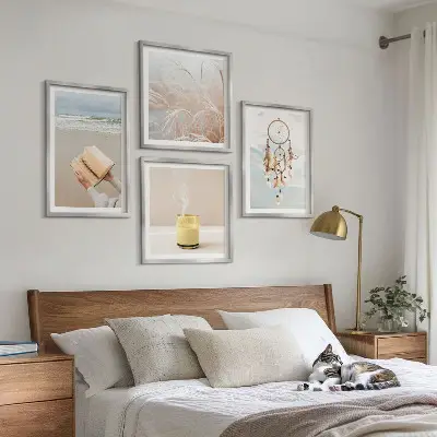 Multi-piece wall art set summer landscapes in boho style